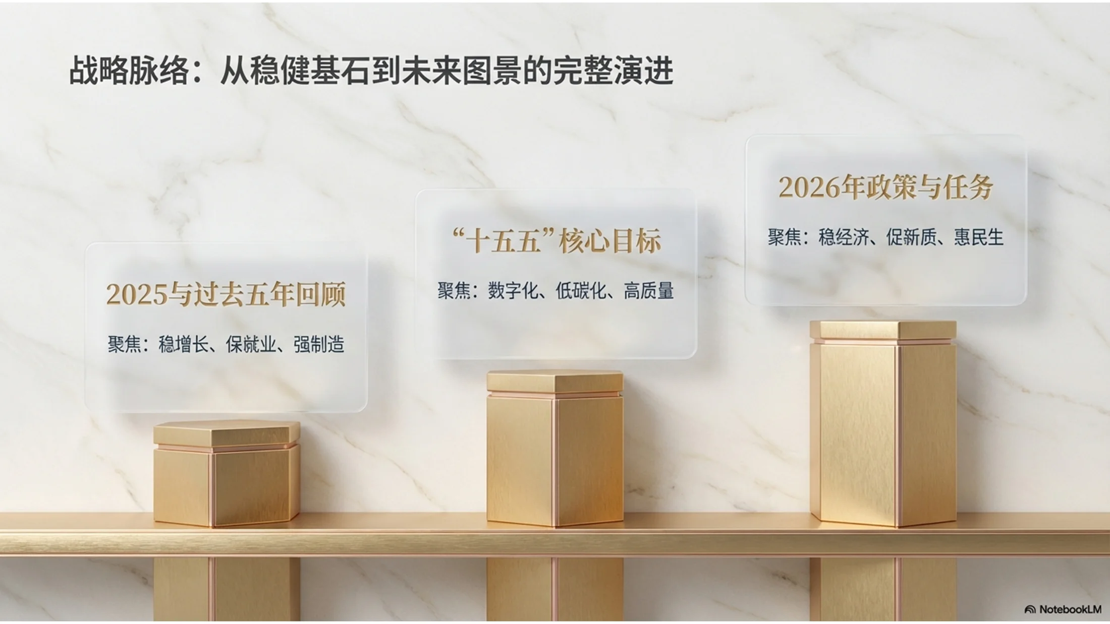 大理石纹理风格政府工作报告PPT - 预览图1